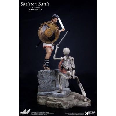 STAR ACE RAY HARRYHAUSEN SKELETON BATTLE SCENE 30CM DIORAMA STATUA IN RESINA FIGURE