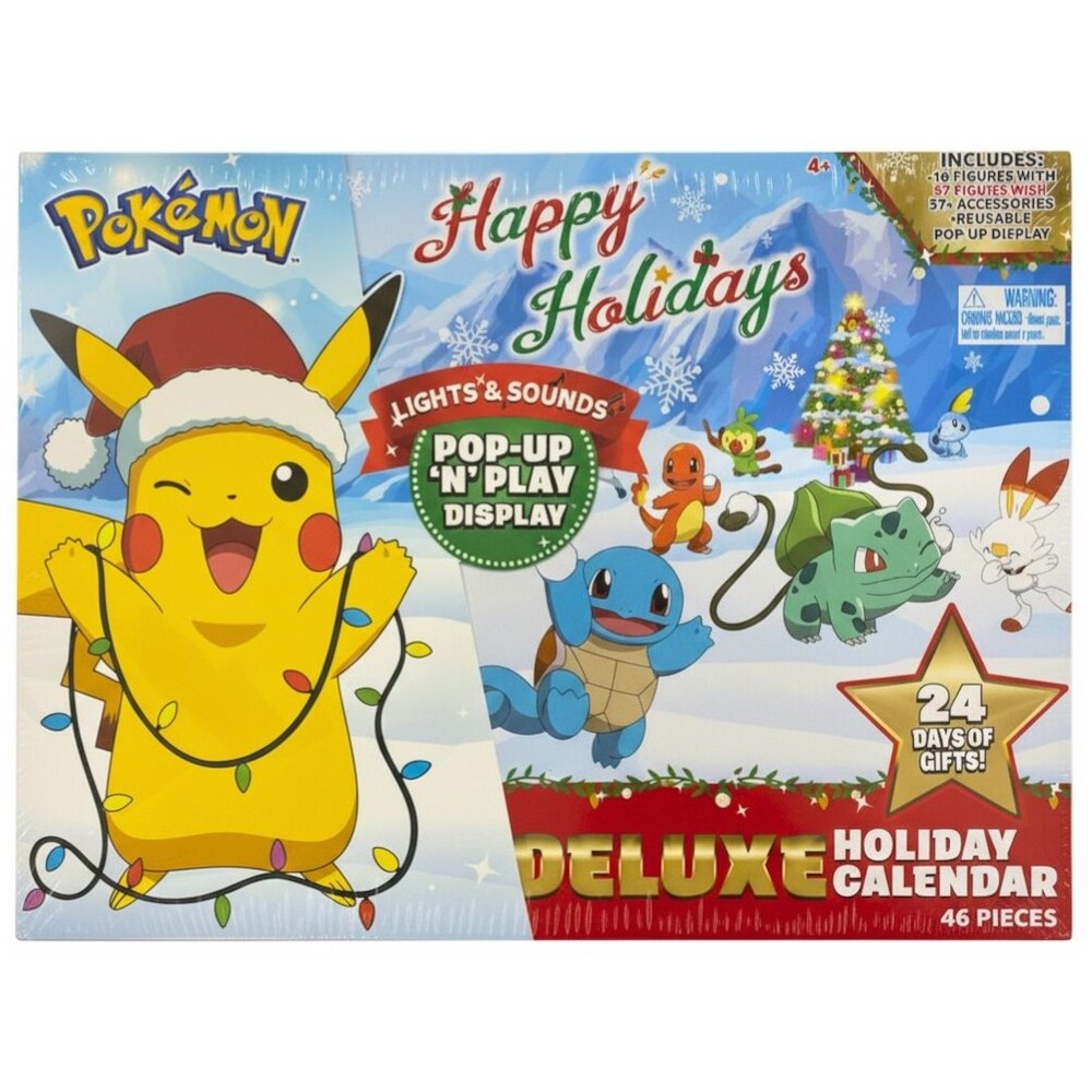 POKEMON DELUXE HOLIDAY CALENDAR 24 DAYS COUNTDOWN CALENDARIO JAZWARES