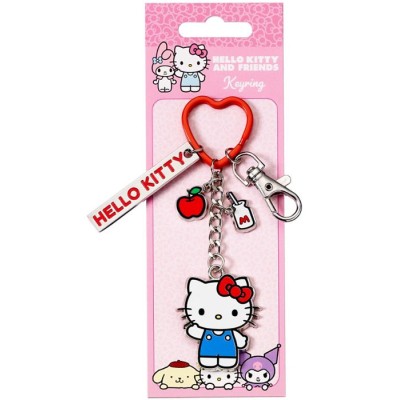 CARAT HELLO KITTY AND FRIENDS HELLO KITTY WITH CHARMS METAL KEYRING