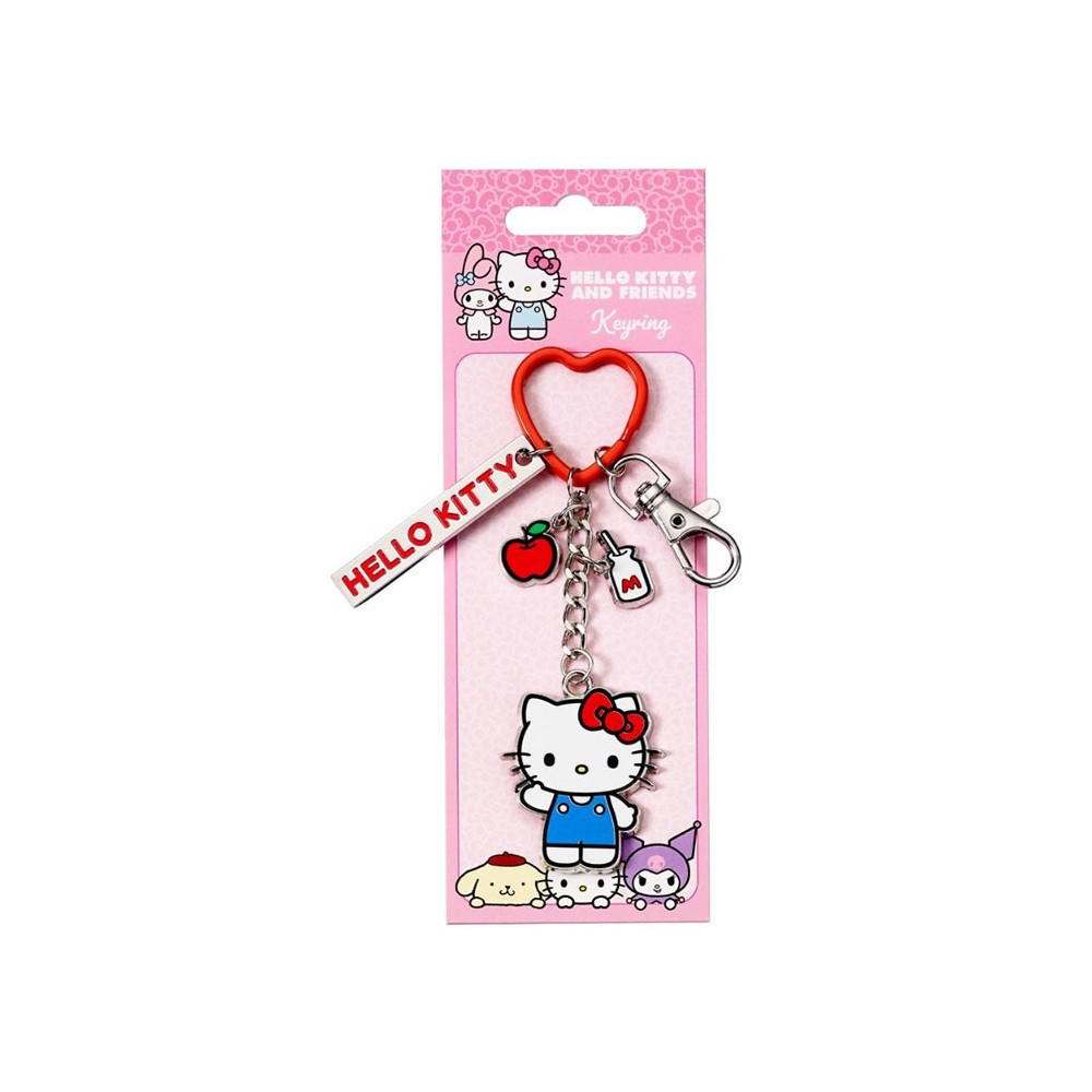 HELLO KITTY AND FRIENDS HELLO KITTY WITH CHARMS PORTACHIAVI IN METALLO CARAT