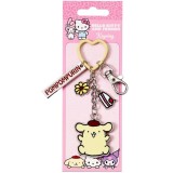 HELLO KITTY AND FRIENDS POMPOMPURIN WITH CHARMS PORTACHIAVI IN METALLO CARAT