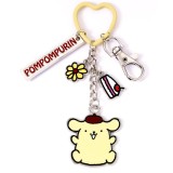 CARAT HELLO KITTY AND FRIENDS POMPOMPURIN WITH CHARMS METAL KEYRING