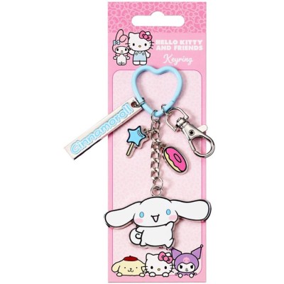 CARAT HELLO KITTY AND FRIENDS CINNAMOROLL WITH CHARMS METAL KEYRING