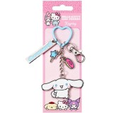 CARAT HELLO KITTY AND FRIENDS CINNAMOROLL WITH CHARMS METAL KEYRING