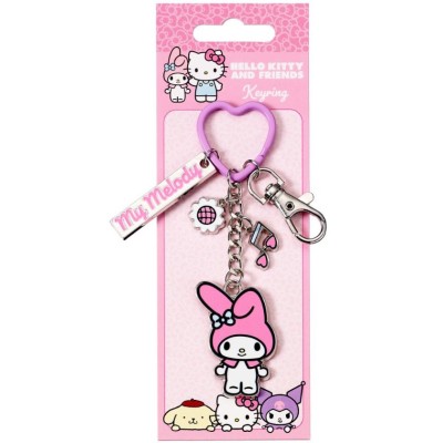 HELLO KITTY AND FRIENDS MY MELODY WITH CHARMS PORTACHIAVI IN METALLO CARAT