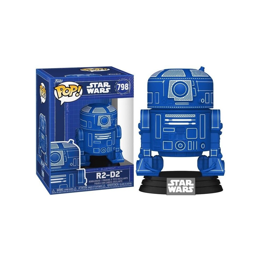 FUNKO POP! STAR WARS R2-D2 BLUEPRINT BOBBLE HEAD KNOCKER FIGURE FUNKO