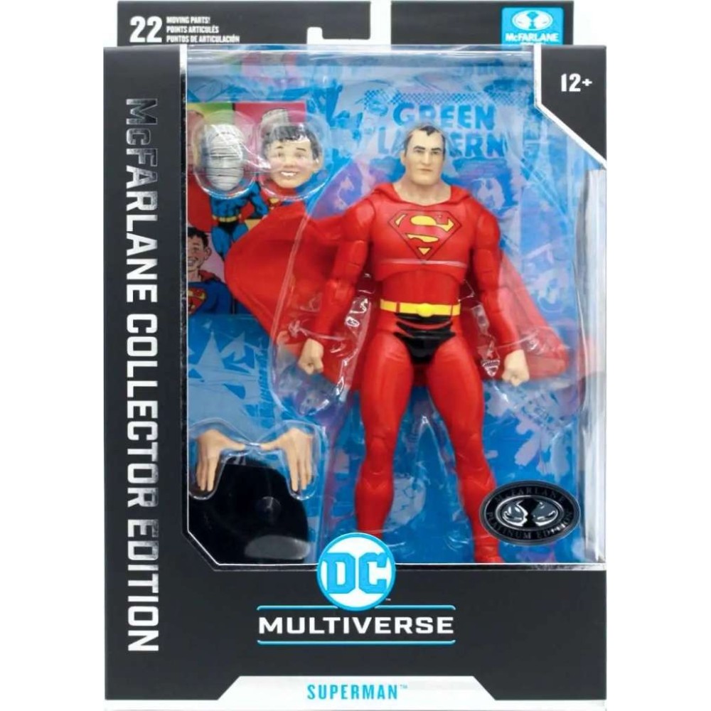 DC MULTIVERSE STRANGE LIVES OF SUPERMAN RED VERSION ACTION FIGURE MC FARLANE