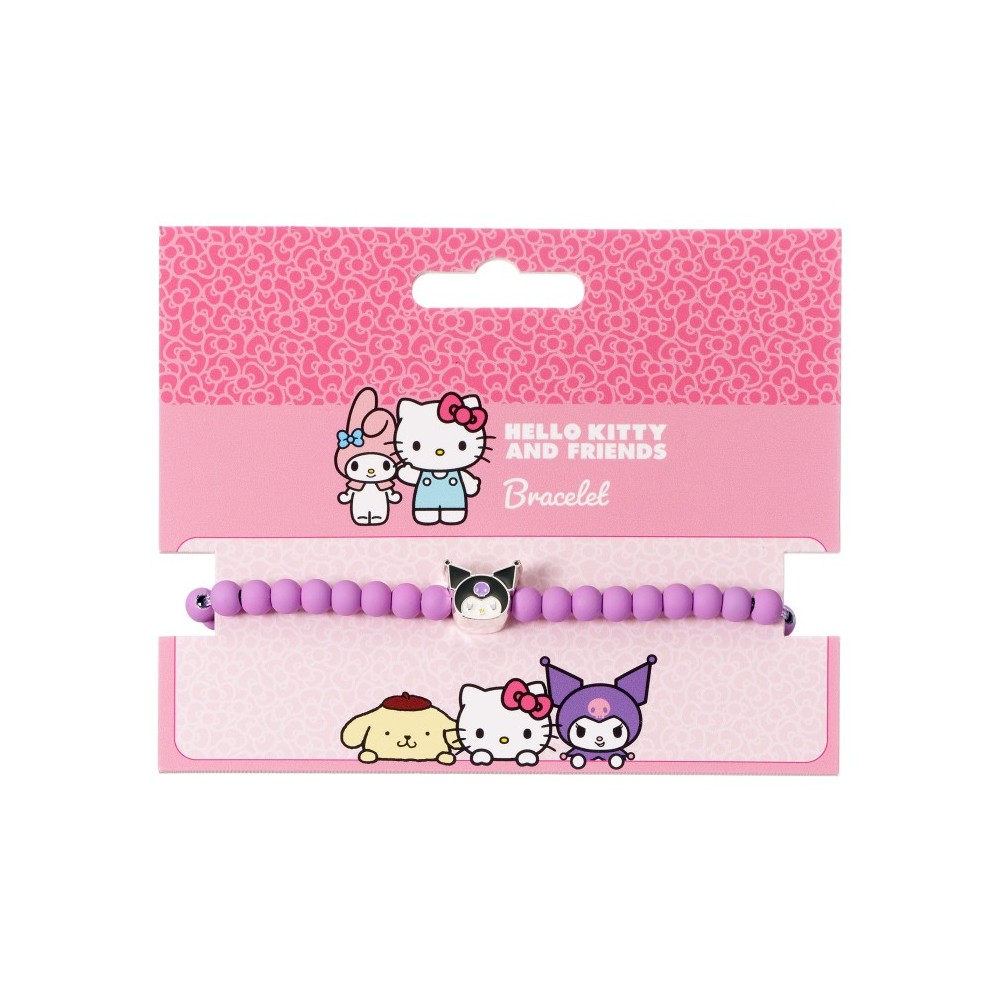 CARAT KUROMI PURPLE BEAD BRACELET