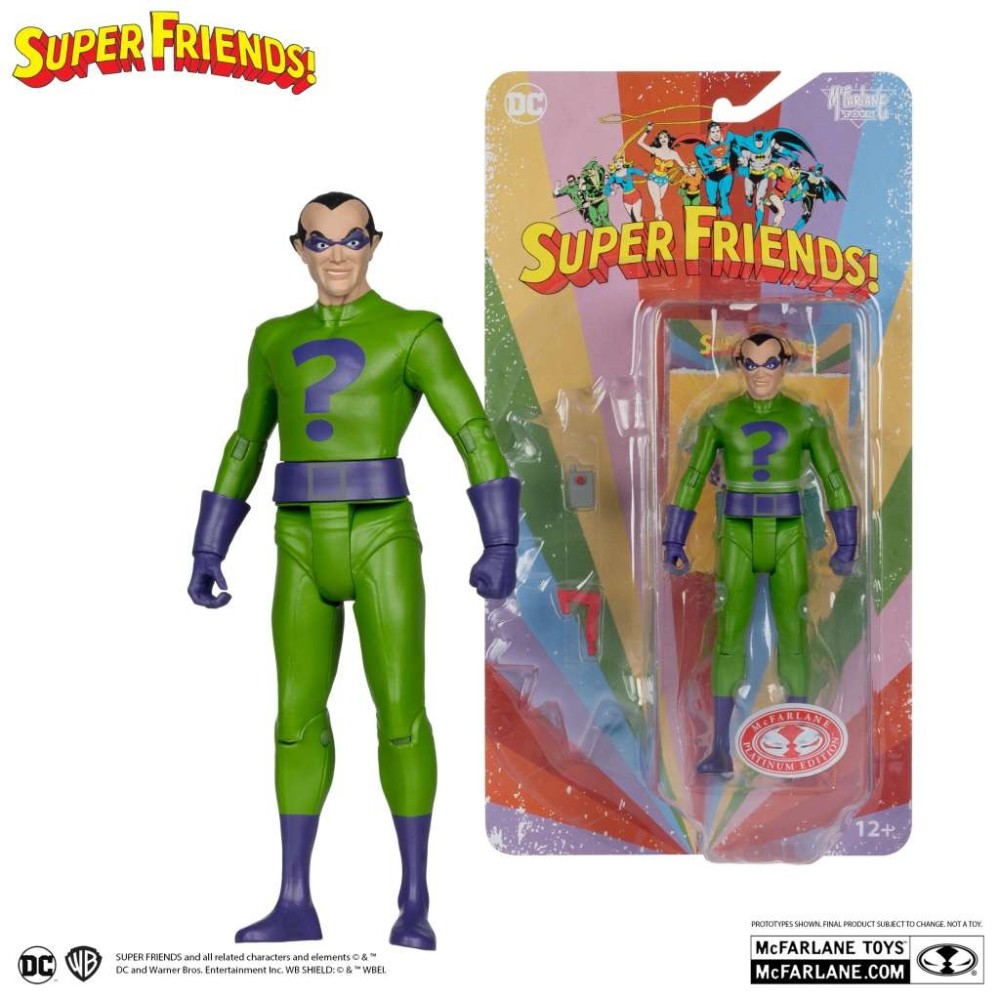 MC FARLANE DC RETRO SUPER FRIENDS RIDDLER PVC ACTION FIGURE