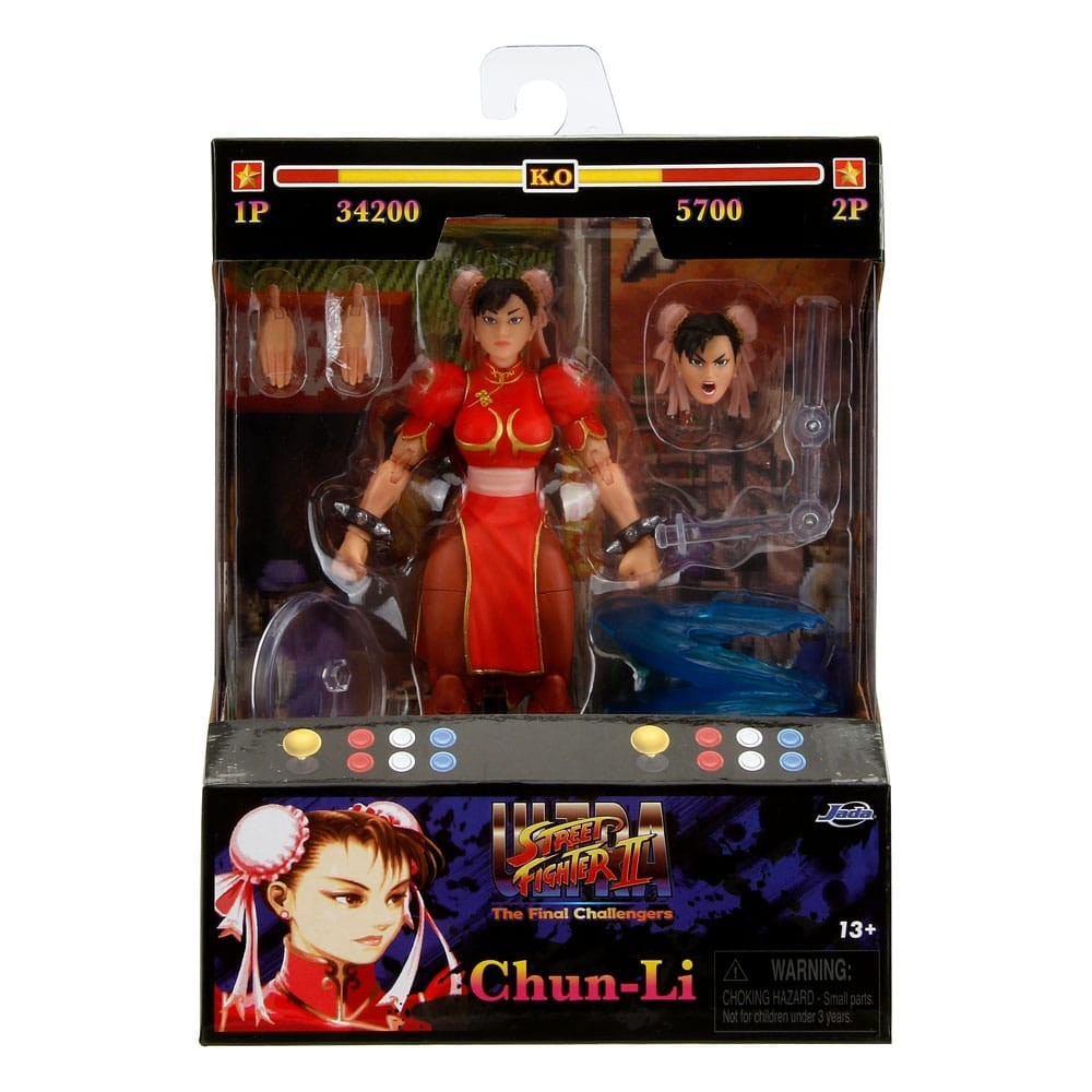 ULTRA STREET FIGHTER II CHUN-LI PLAYER 2 RED VER. ACTION FIGURE JADA TOYS