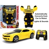 JADA TOYS TRANSFORMERS BUMBLEBEE TRANSFORMING TO ROBOT MODEL REMOTE CONTROL ACTION FIGURE