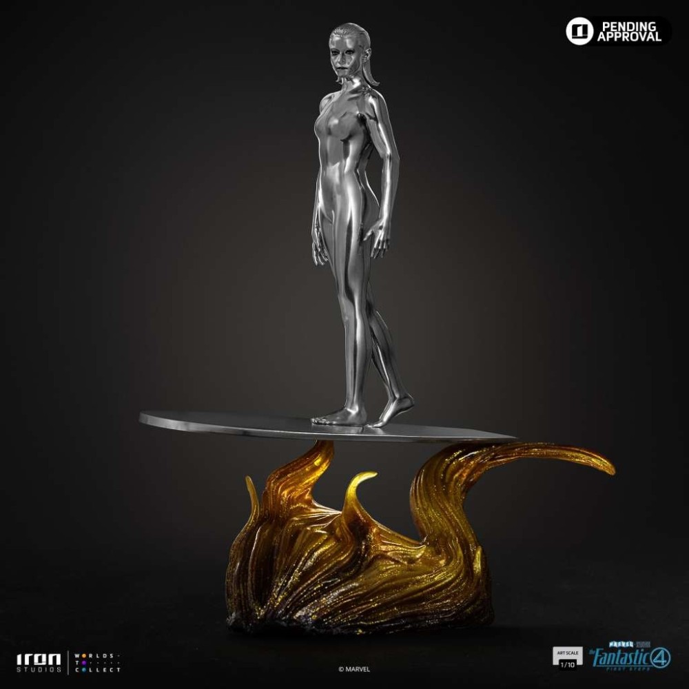 FANTASTIC FOUR FIRST STEPS SILVER SURFER ART SCALE STATUA IRON STUDIOS