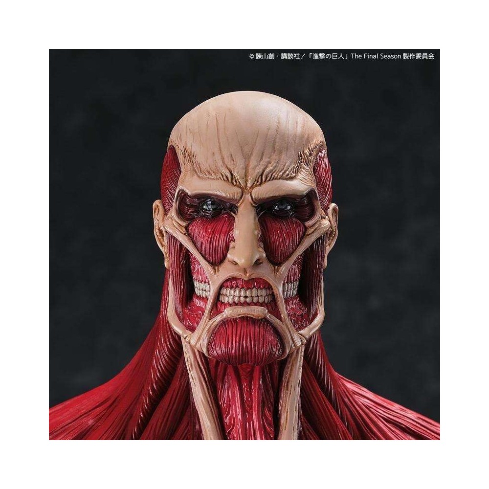 L'ATTACCO DEI GIGANTI COLOSSAL TITAN MEGA SOFVI FIGURE STATUA KAIYODO
