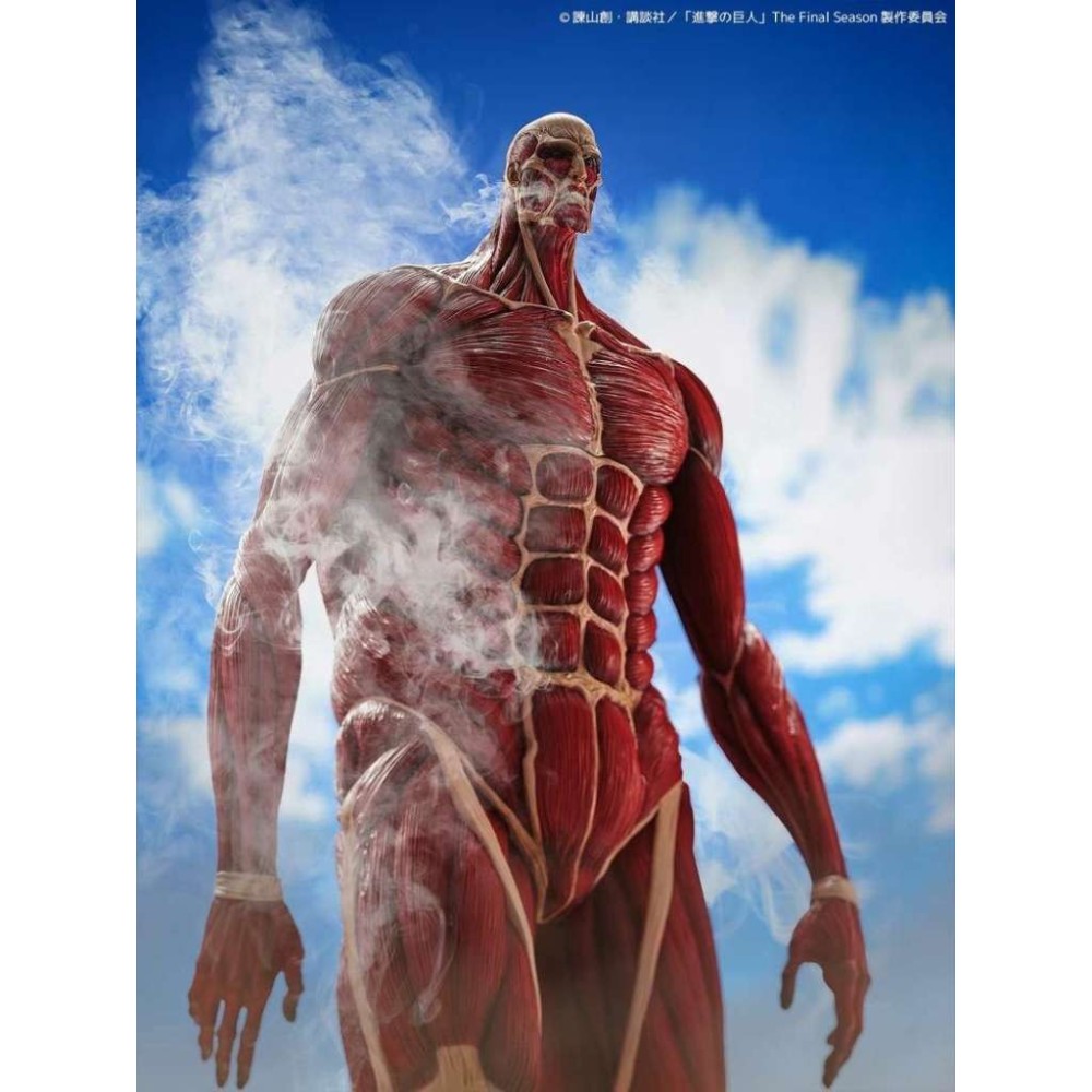 L'ATTACCO DEI GIGANTI COLOSSAL TITAN MEGA SOFVI FIGURE STATUA KAIYODO