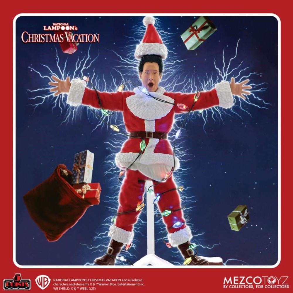 MEZCO TOYS NATIONAL LAMPOON'S CHRISTMAS VACATION CLARK ROOF SHOCK 5 POINTS PVC ACTION FIGURE