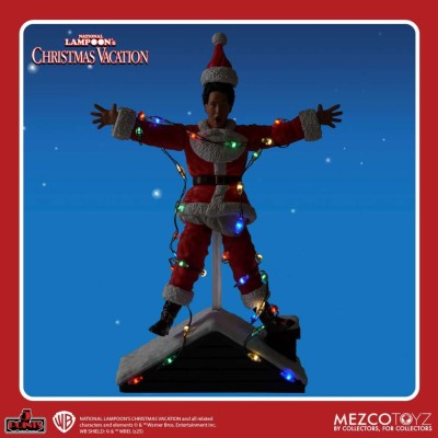 MEZCO TOYS NATIONAL LAMPOON'S CHRISTMAS VACATION CLARK ROOF SHOCK 5 POINTS PVC ACTION FIGURE