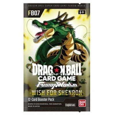 DRAGON BALL SUPER CARD FUSION WORLD WISH FOR SHENRON FB07 EU BUSTINA IN INGLESE BANDAI