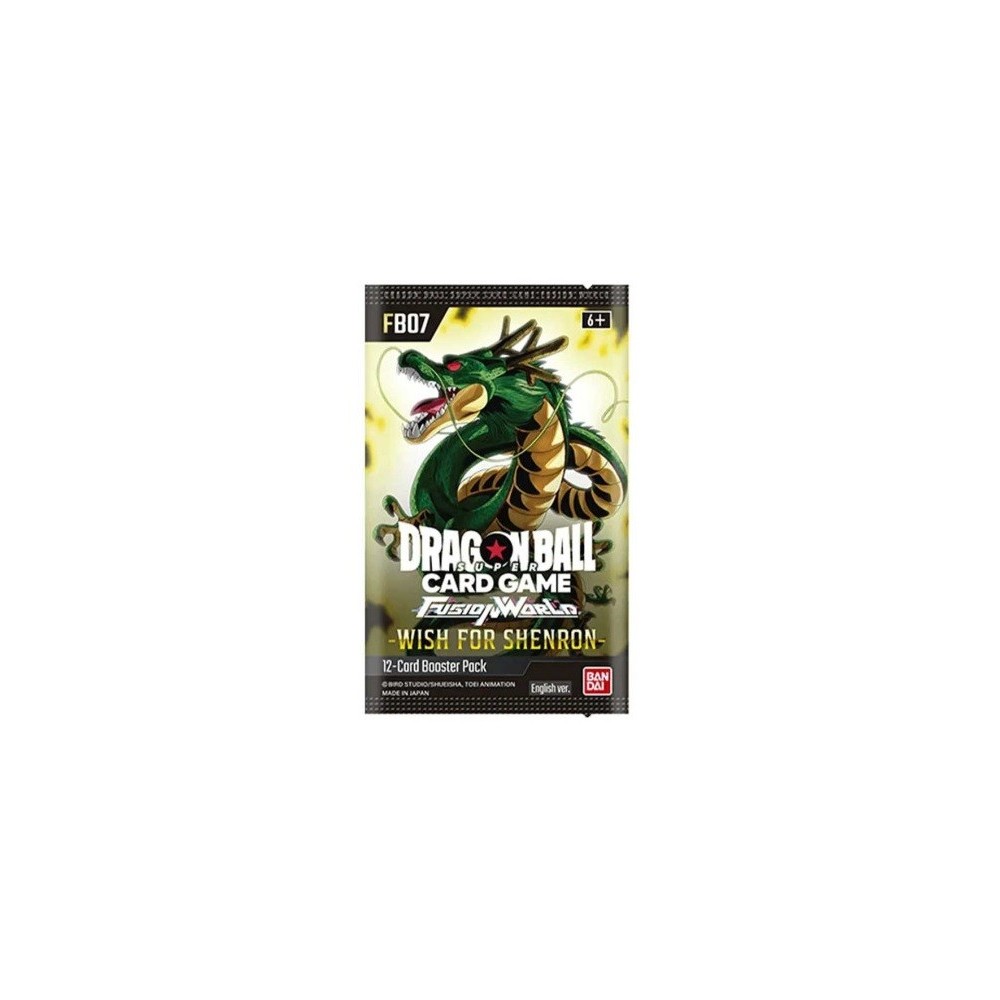 BANDAI DRAGON BALL SUPER CARD FUSION WORLD WISH FOR SHENRON FB07 EU BOOSTER PACK ENGLISH