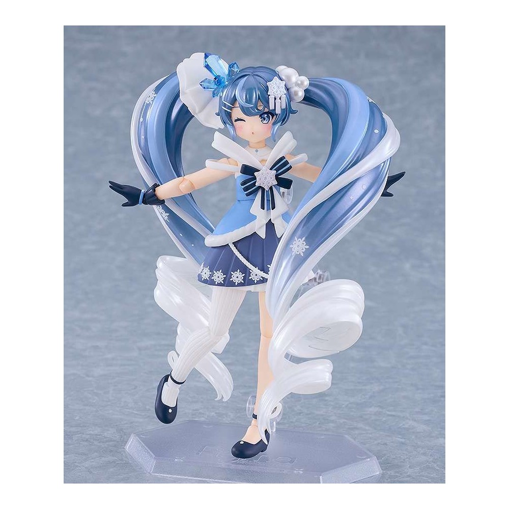 GOOD SMILE COMPANY HATSUNE MIKU SNOW MIKU CRYSTAL SNOW FIGMA SERIES PVC ACTION FIGURE