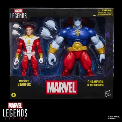 HASBRO MARVEL LEGENDS STARFOX & CHAMPION OF THE UNIVERSE 2-PACK PVC ACTION FIGURES