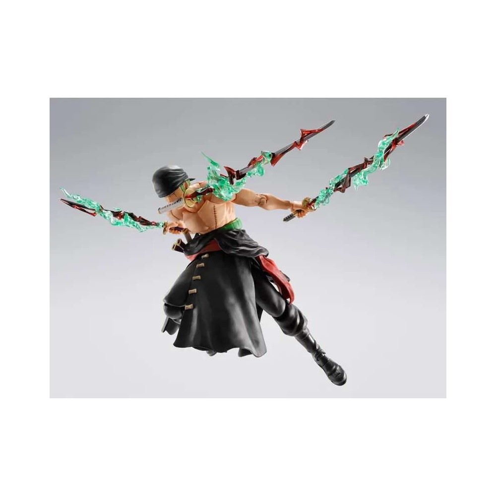 BANDAI ONE PIECE RORONOA ZORO KING OF HELL VER. S.H. FIGUARTS SERIES ACTION FIGURE