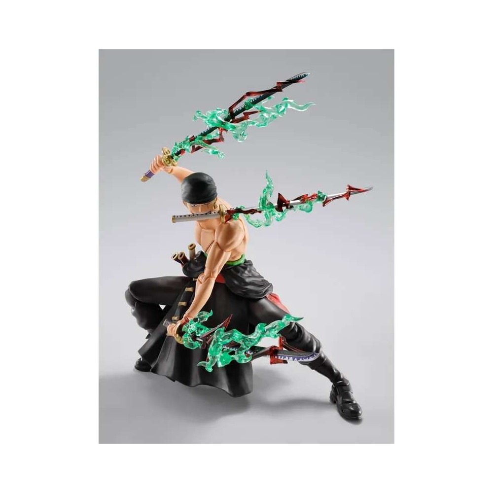 BANDAI ONE PIECE RORONOA ZORO KING OF HELL VER. S.H. FIGUARTS SERIES ACTION FIGURE