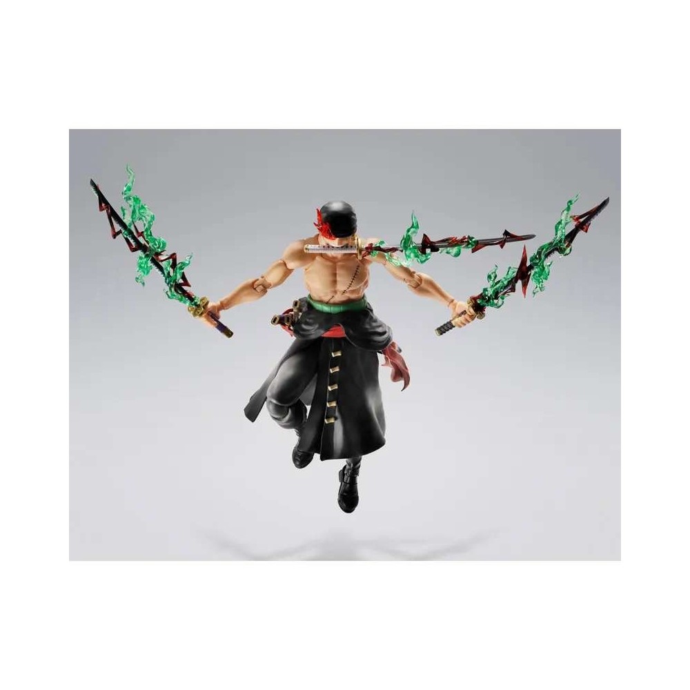 BANDAI ONE PIECE RORONOA ZORO KING OF HELL VER. S.H. FIGUARTS SERIES ACTION FIGURE