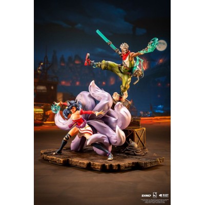 LEAGUE OF LEGENDS EKKO E AHRI 2XKO 1/10 STATUA DIORAMA PURE ARTS