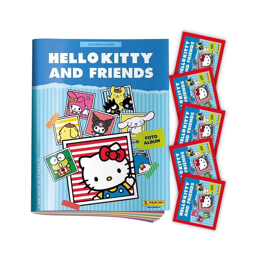 PANINI STICKERS HELLO KITTY AND FRIENDS STARTER SET ALBUM E 5 BUSTE PANINI