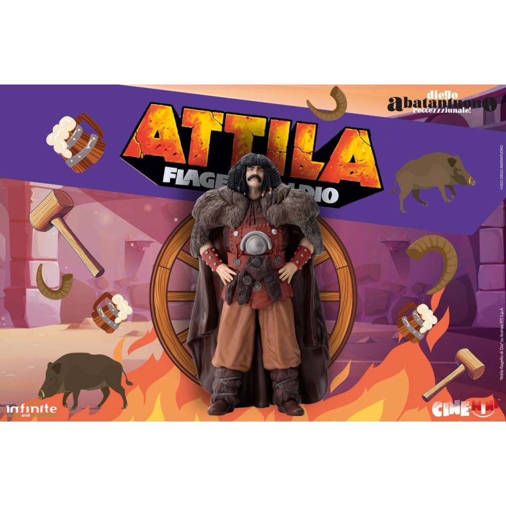 INFINITE STATUE DIEGO ABATANTUONO L'ECCEZZZIUNALE ATTILA FLAGELLO DI DIO PVC CINE MINI FIGURE