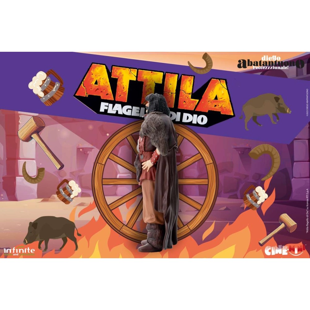 INFINITE STATUE DIEGO ABATANTUONO L'ECCEZZZIUNALE ATTILA FLAGELLO DI DIO PVC CINE MINI FIGURE