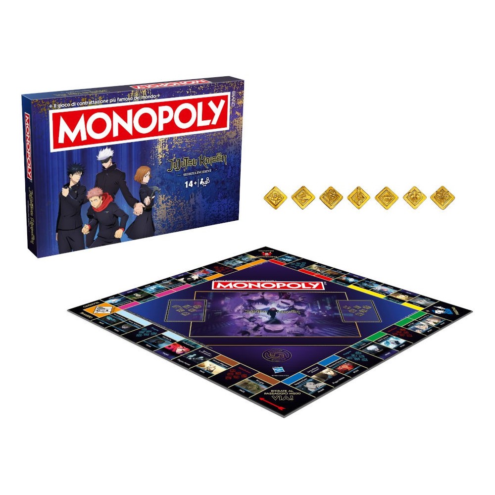 WINNING MOVES MONOPOLY JUJUTSU KAISEN SHIBUYA INCIDENT ITALIAN EDITION