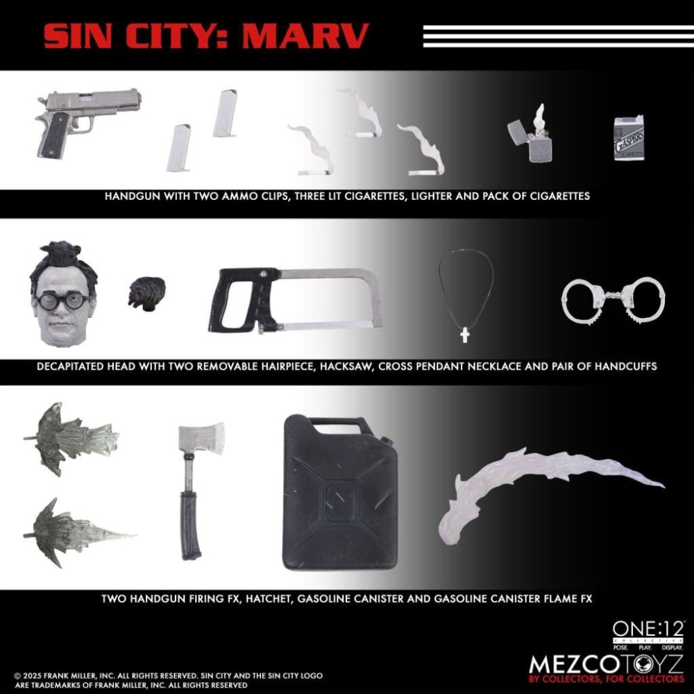 MEZCO TOYS SIN CITY MARV ONE:12 SERIES COLLECTIVE ACTION FIGURE