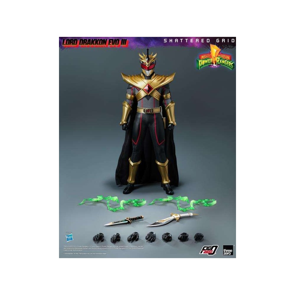 THREEZERO POWER RANGERS SHATTERED GRID LORD DRAKKON EVO III 1/6 SCALE PVC ACTION FIGURE