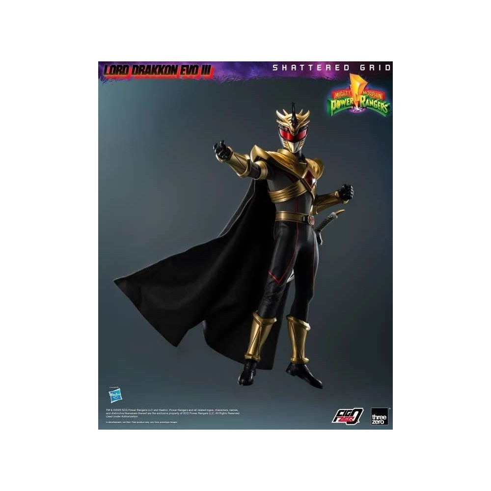 THREEZERO POWER RANGERS SHATTERED GRID LORD DRAKKON EVO III 1/6 SCALE PVC ACTION FIGURE