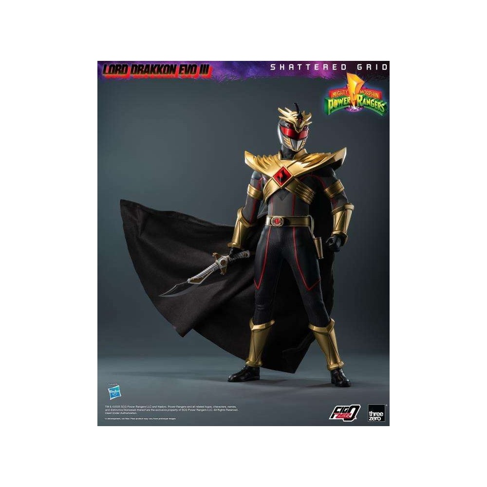 POWER RANGERS SHATTERED GRID LORD DRAKKON EVO III 30CM ACTION FIGURE THREEZERO