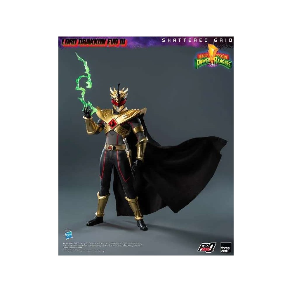 POWER RANGERS SHATTERED GRID LORD DRAKKON EVO III 30CM ACTION FIGURE THREEZERO