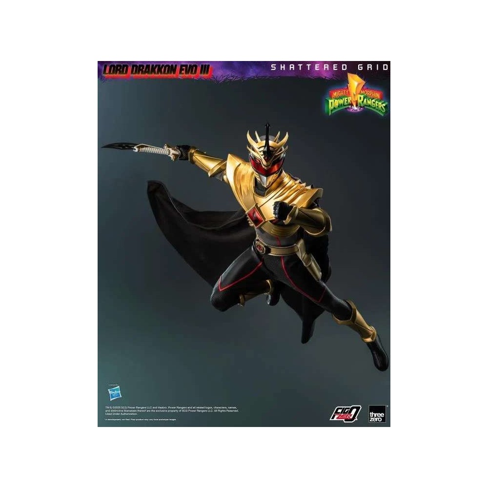 POWER RANGERS SHATTERED GRID LORD DRAKKON EVO III 30CM ACTION FIGURE THREEZERO
