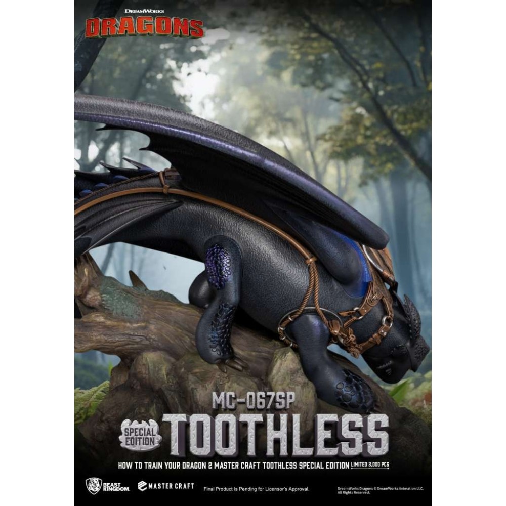 HOW TO TRAIN YOUR DRAGON 2 TOOTHLESS MASTER CRAFT STATUA RESINA FIGURE BEAST KINGDOM
