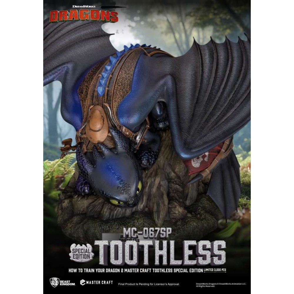 BEAST KINGDOM HOW TO TRAIN YOUR DRAGON 2 TOOTHLESS MASTER CRAFT STATUE RESIN FIGURE