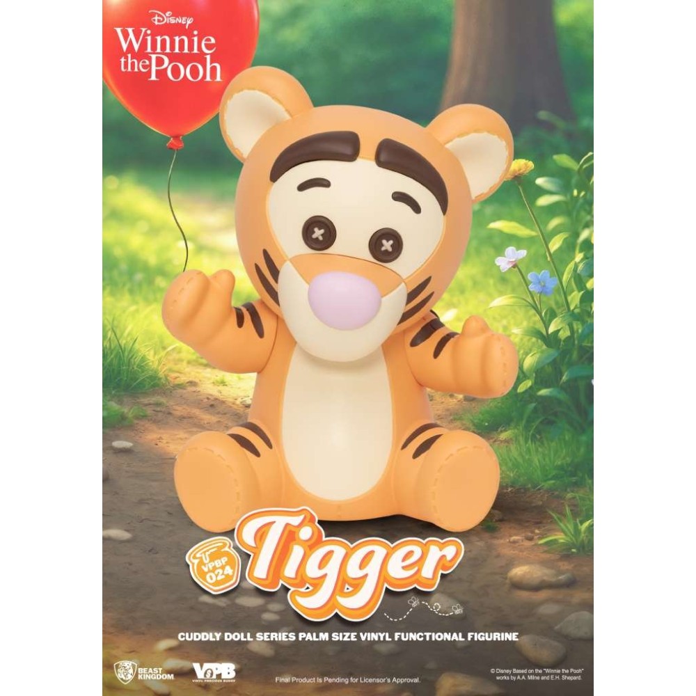 BEAST KINGDOM WINNIE THE POOH TIGGER CUDDLY DOLL PALM SIZE VYNIL MONEY BANK