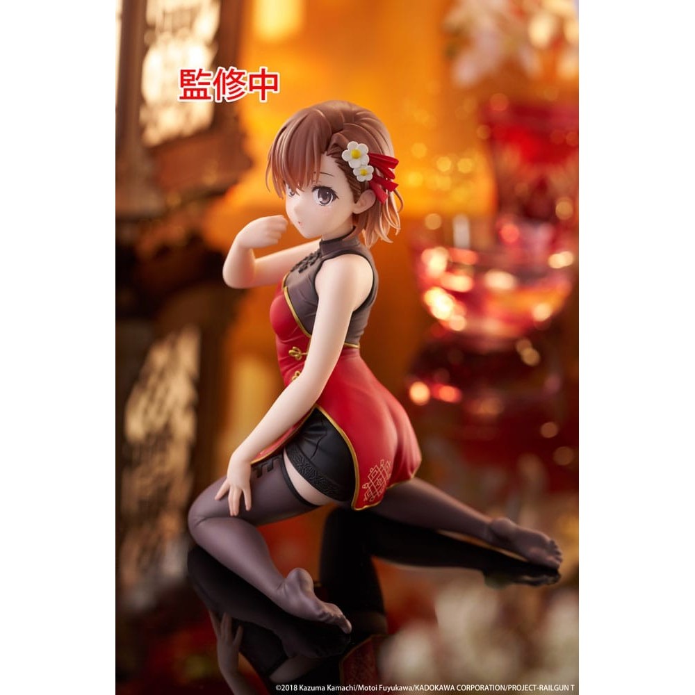 TAITO A CERTAIN SCIENTIFIC RAILGUN MIKOTO MISAKA CHINESE DRESS VER DESKTOP CUTE PVC STATUE