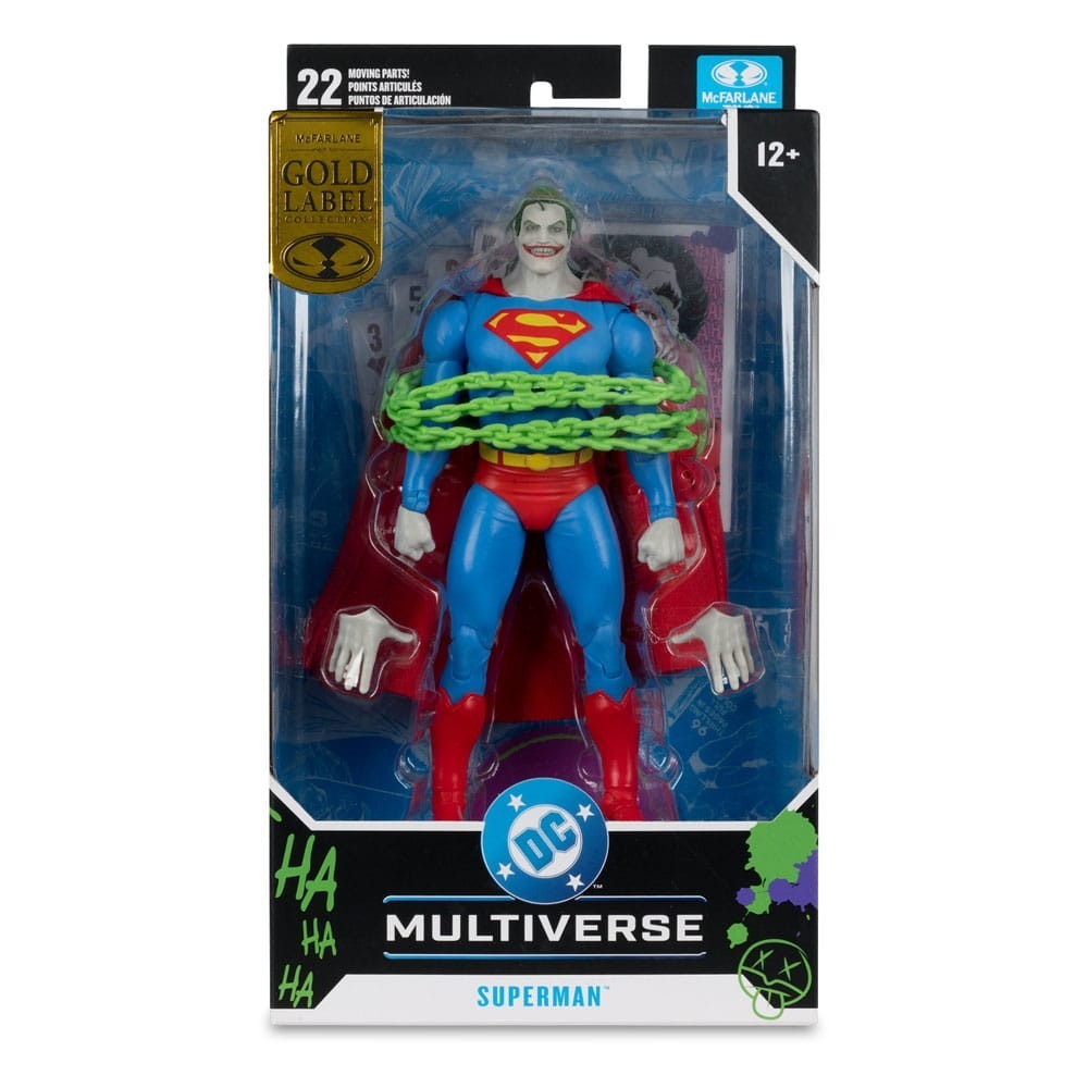 DC MULTIVERSE SUPERMAN JOKERIZED GOLD LABEL ACTION FIGURE MC FARLANE