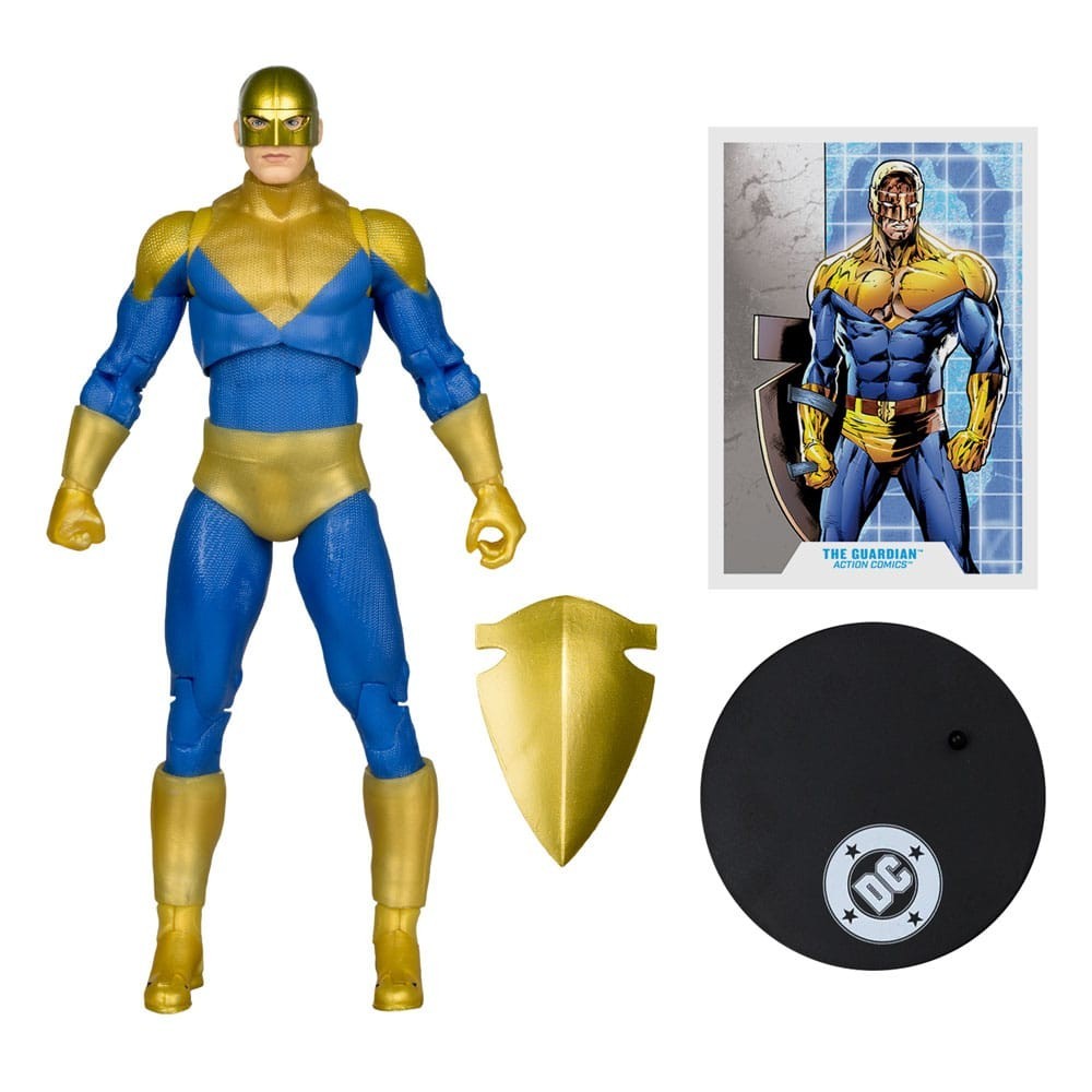 DC MULTIVERSE THE GUARDIAN ACTION COMICS RED PLATINUM EDITION ACTION FIGURE MC FARLANE