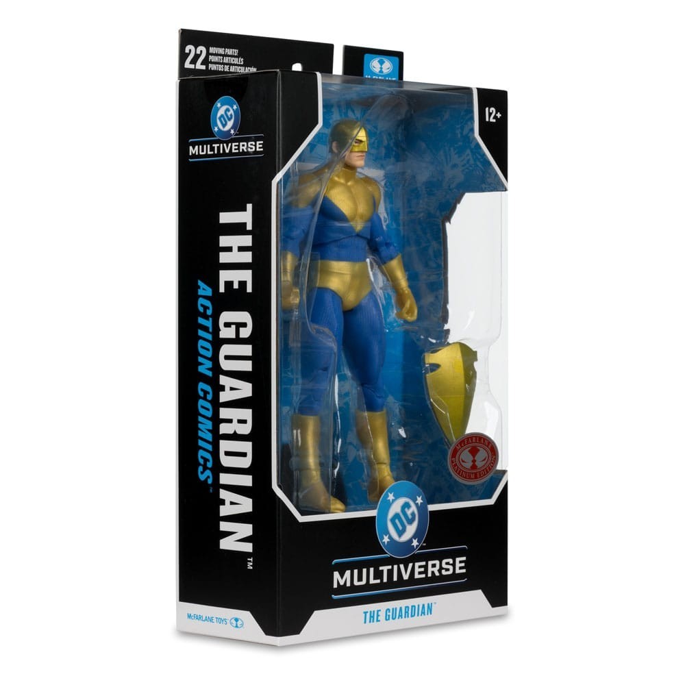 DC MULTIVERSE THE GUARDIAN ACTION COMICS RED PLATINUM EDITION ACTION FIGURE MC FARLANE