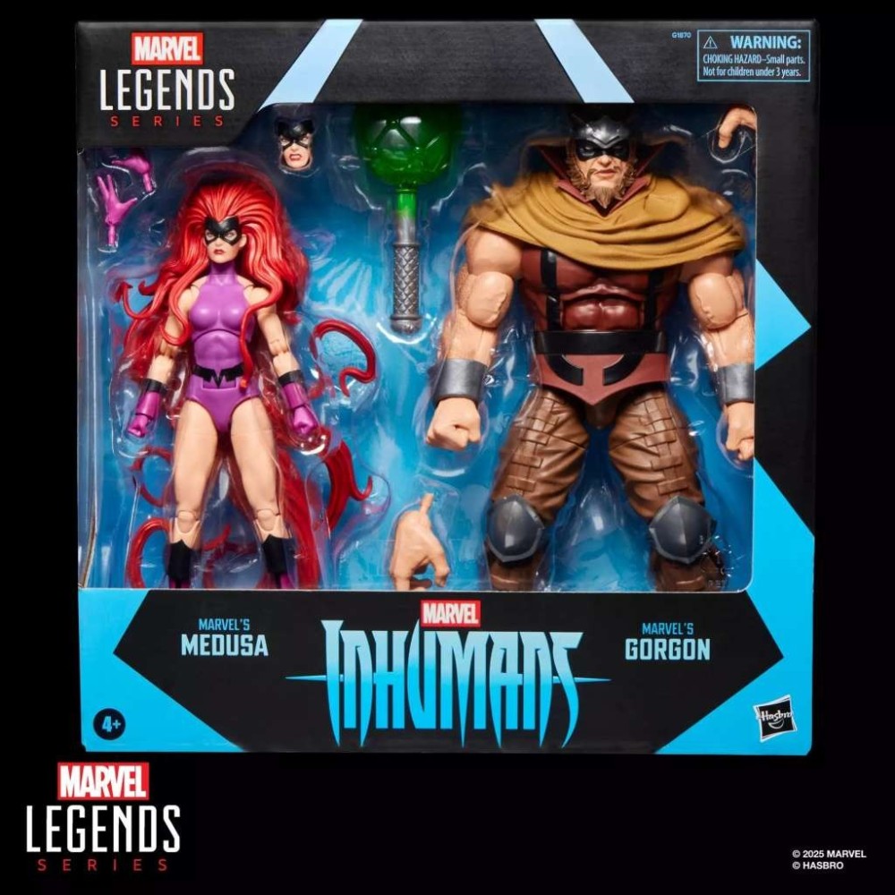MARVEL LEGENDS INHUMANS MEDUSA & GORGON 2-PACK ACTION FIGURES HASBRO