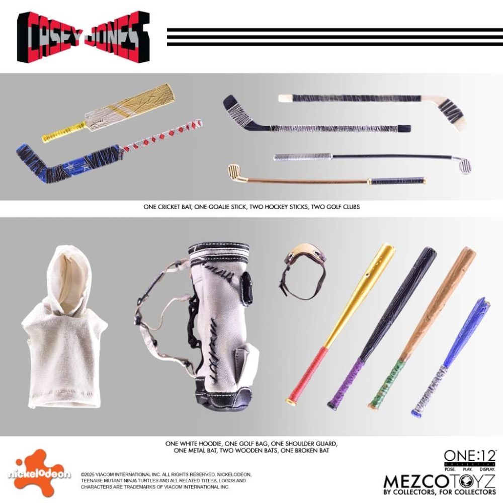 MEZCO TOYS TEENAGE MUTANT NINJA TURTLES CASEY JONES ONE:12 COLLECTIVE SERIES ACTION FIGURE