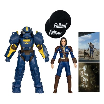MC FARLANE FALLOUT T-60 VAULT TEC & SOLE SURVIVOR 2-PACK PVC ACTION FIGURE