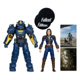 MC FARLANE FALLOUT T-60 VAULT TEC & SOLE SURVIVOR 2-PACK PVC ACTION FIGURE