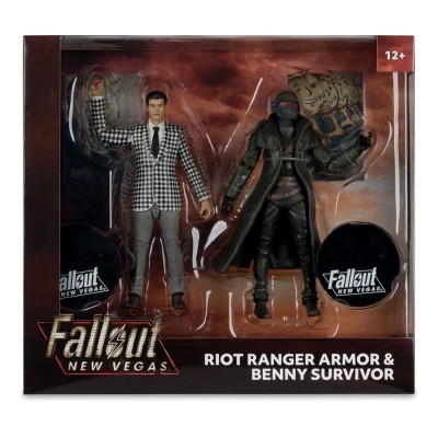 FALLOUT NEW VEGAS RIOT RANGER ARMOR & BENNY SURVIVOR ACTION FIGURE MC FARLANE